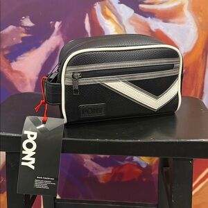 PONY Black and White Travel Toiletry Bag - NWT